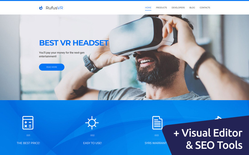vr startup moto cms 3 шаблон