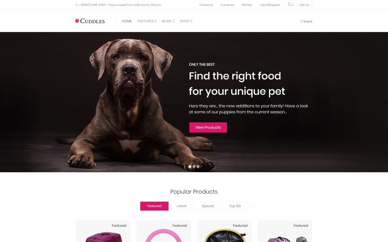 тема зоомагазина woocommerce