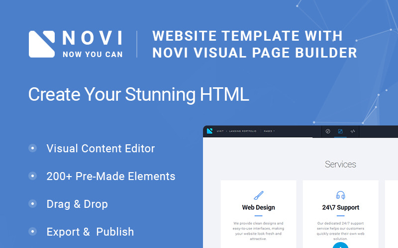 корпоративный и бизнес многоцелевой с html builder шаблон сайта