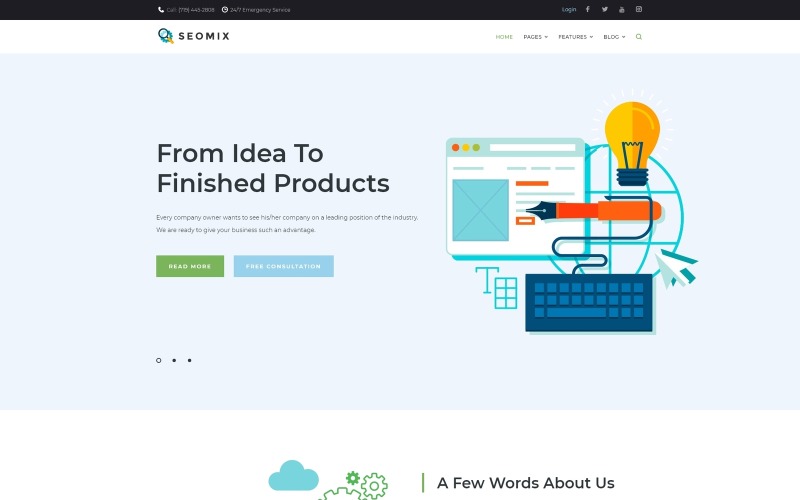 seo компания wordpress тема
