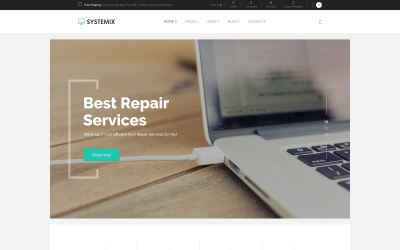 ремонт компьютеров тема woocommerce