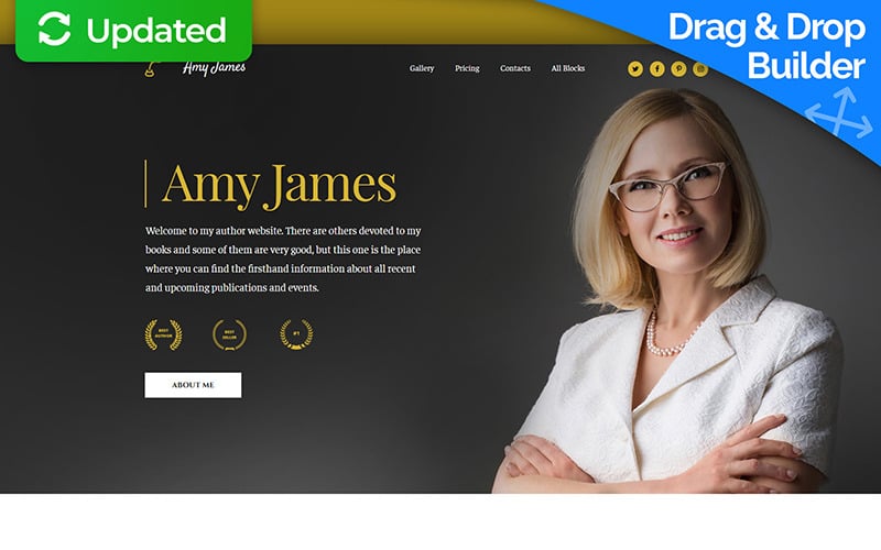 шаблон целевой страницы book writer motocms 3