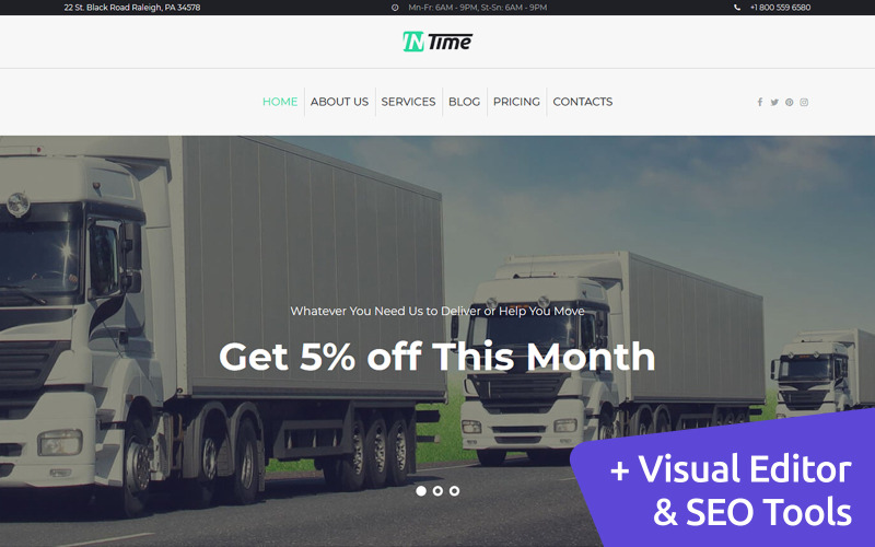 moving company moto cms 3 шаблон