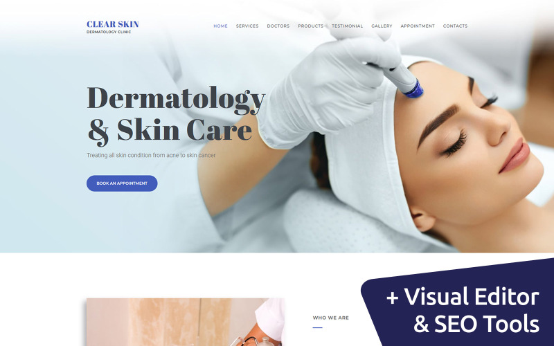 шаблон dermatologist clinic moto cms 3