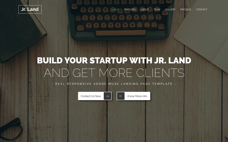 адаптивный шаблон landing page muse