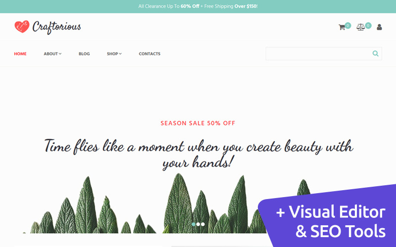 шаблон электронной коммерции motocms handmade gift shop motocms
