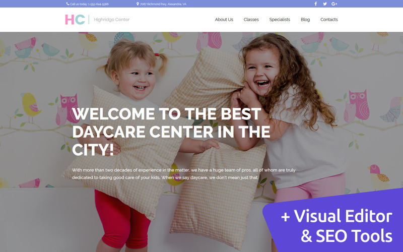 шаблон kindergarten &amp; child care moto cms 3