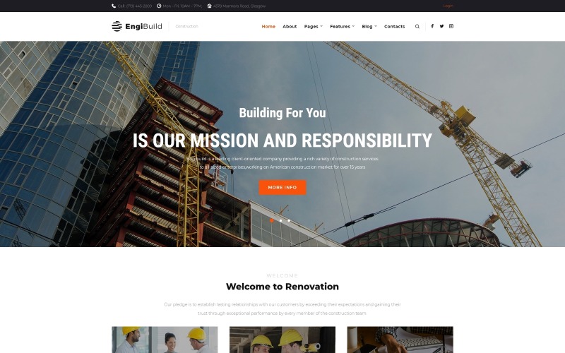 строительная тема wordpress