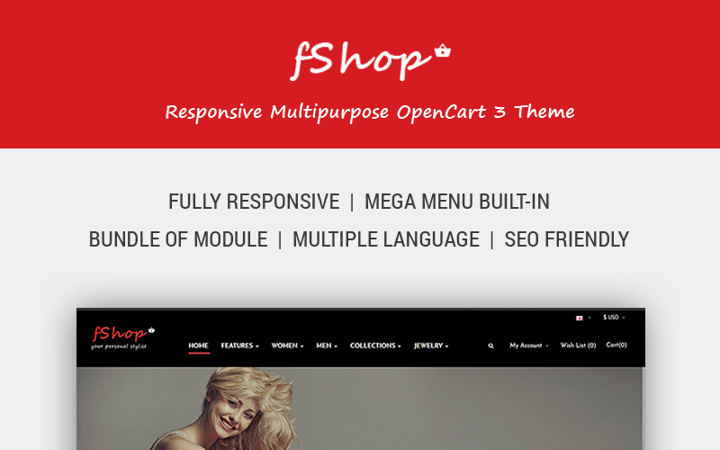 расширенный шаблон opencart для электронной коммерции