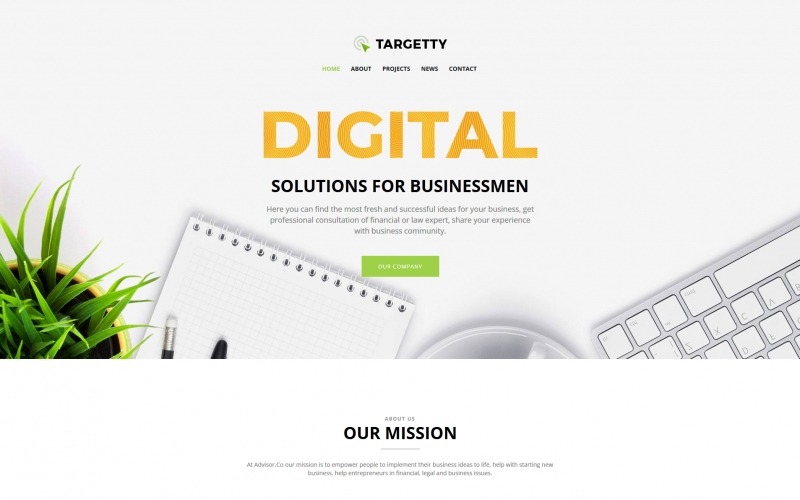 необычное рекламное агентство moto cms html шаблон
