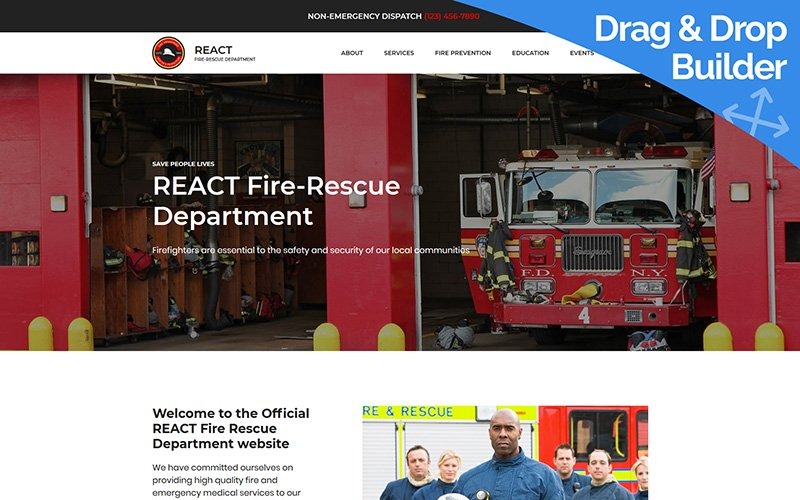 fire department premium moto cms 3 шаблон