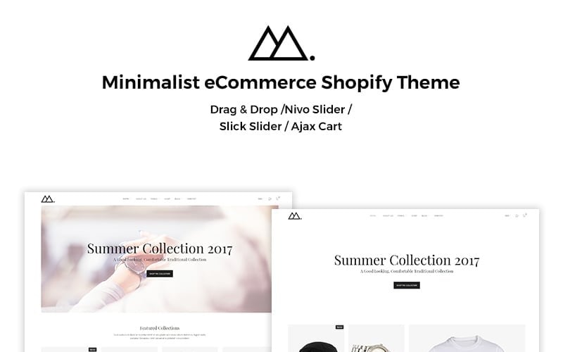 минимальная тема shopify