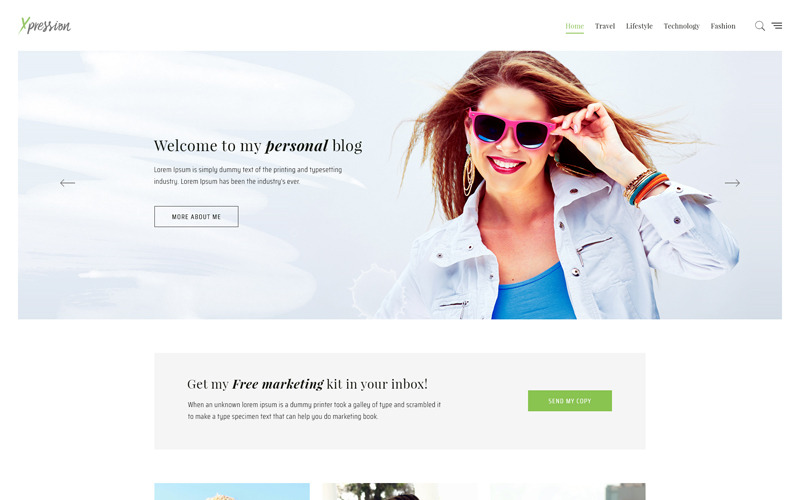 минимальный блог wordpress тема