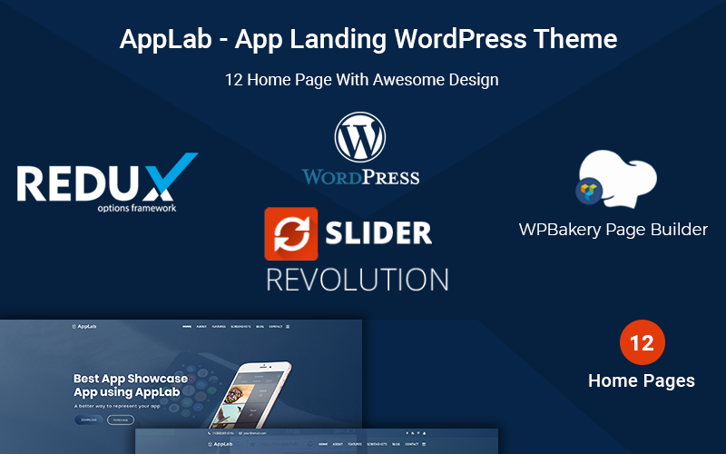 app landing wordpress тема