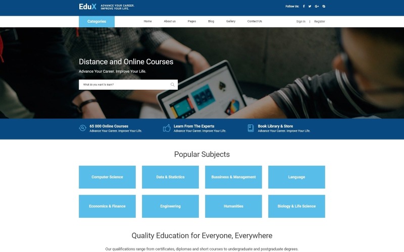 онлайн курсы шаблон joomla