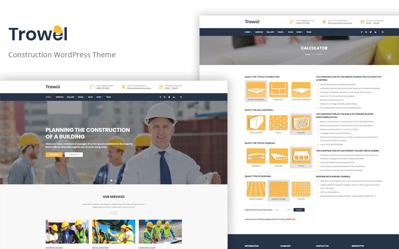 строительная тема wordpress