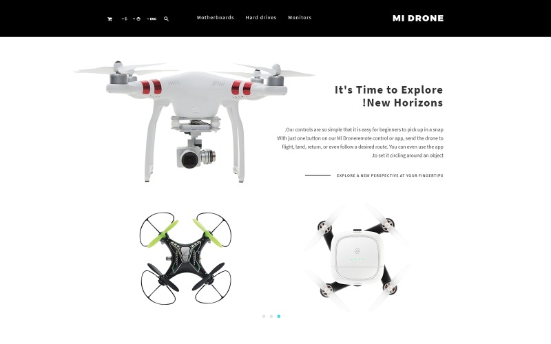 шаблон opencart drone shop