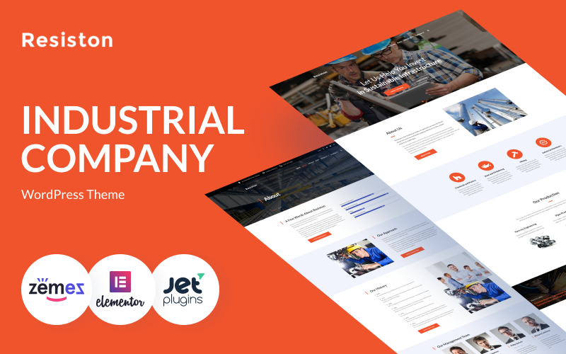 промышленная компания wordpress elementor theme