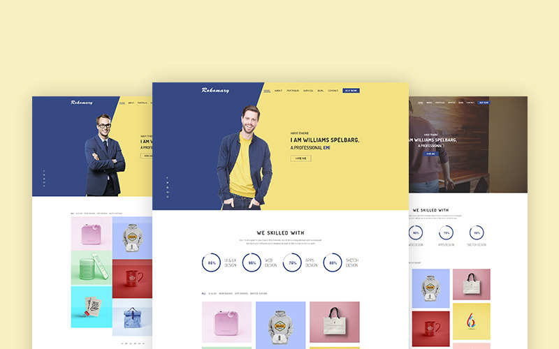 шаблон сайта creative portfolio bootstrap4
