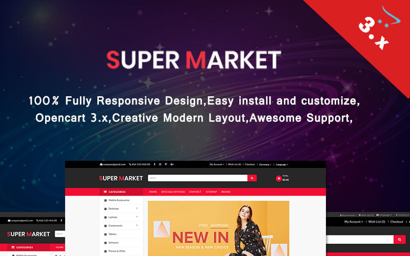 Super Market OpenCart Template