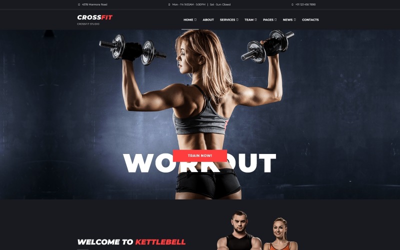 динамическая тема crossfit studio wordpress elementor