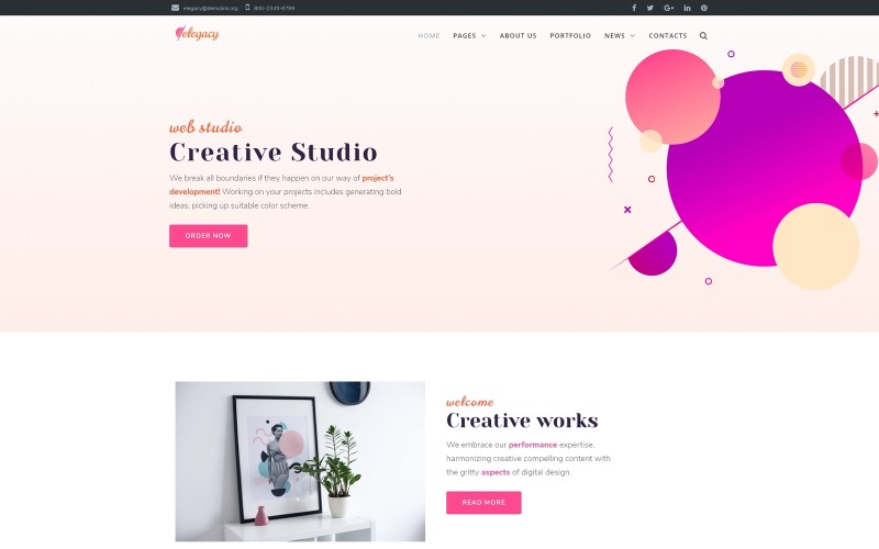 креативная тема wordpress elementor