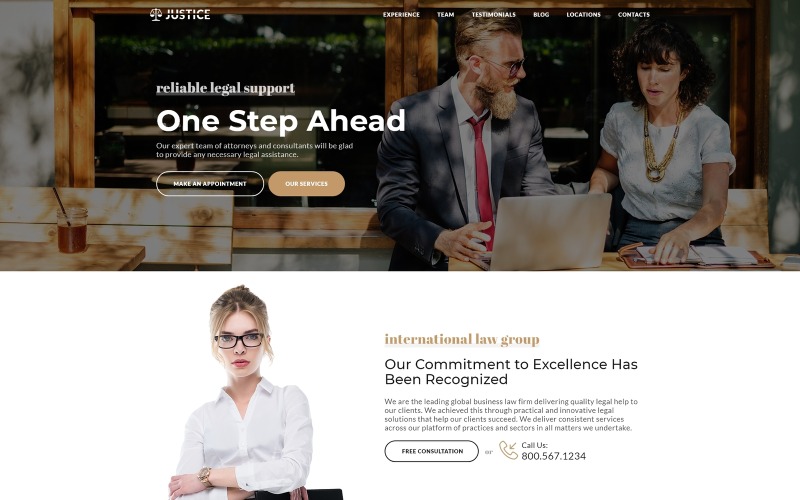шаблон целевой страницы Attorney agency html5