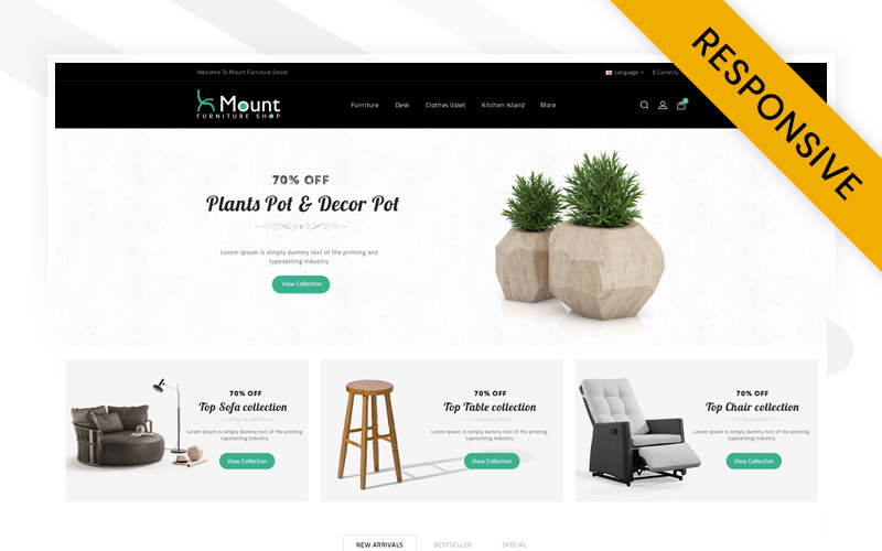 шаблон opencart мебельного магазина