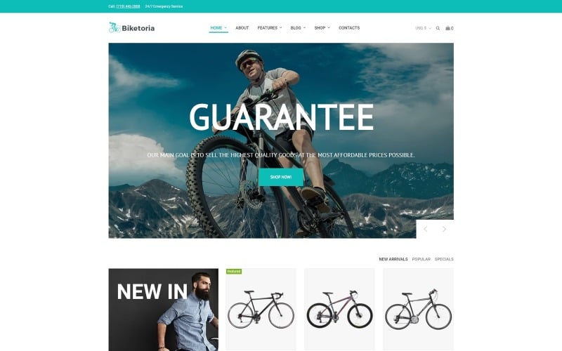 велосипедный магазин elementor тема woocommerce