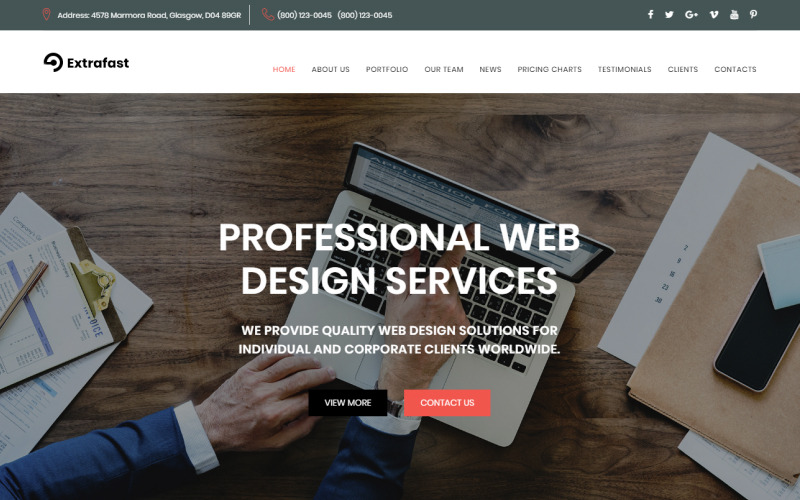 веб дизайн студия html5 шаблон целевой страницы
