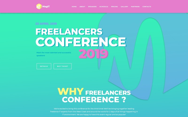 it conference wordpress elementor theme
