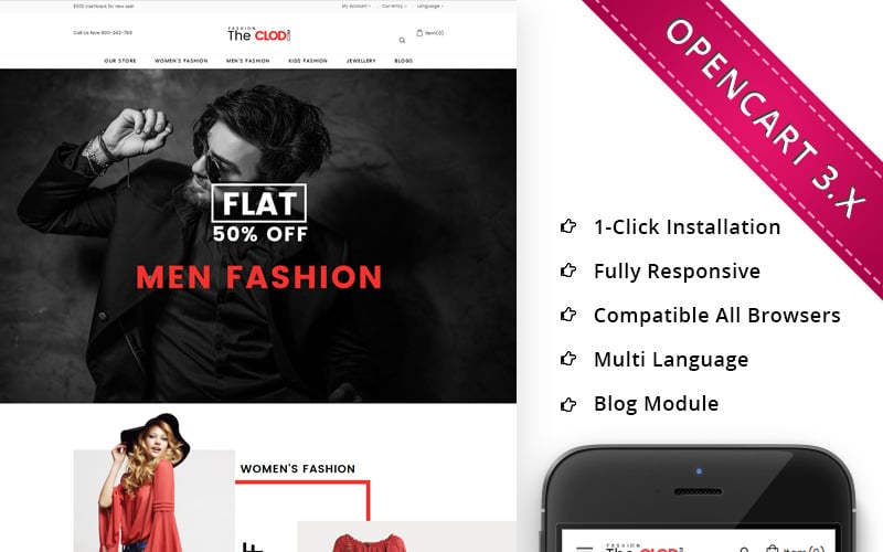 адаптивный шаблон opencart