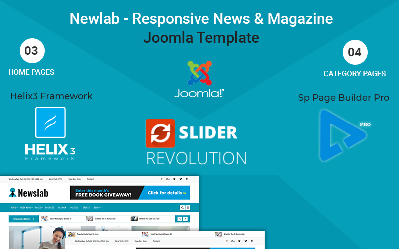 шаблон новостей и журналов joomla