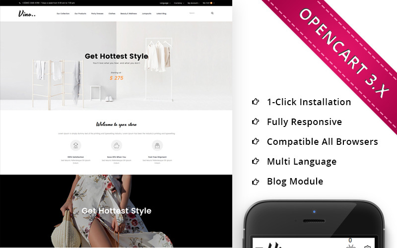 адаптивный шаблон opencart