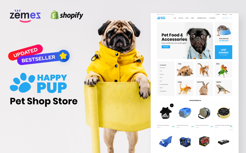 зоомагазин магазин shopify тема