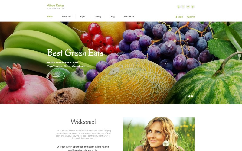 шаблон fresh health coach joomla