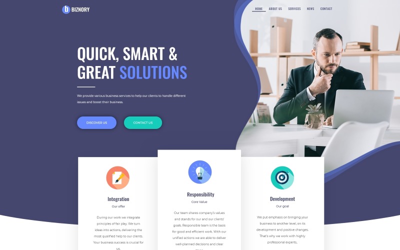 бизнес wordpress elementor тема