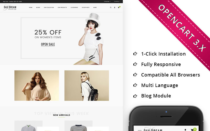 The Fashion Hub Responsive OpenCart Template