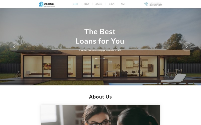 solid mortgage company html landing page template