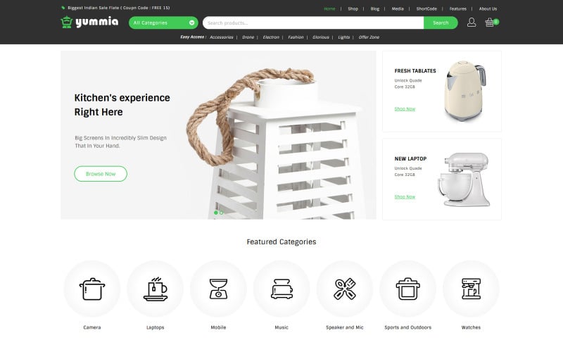кухня многоцелевая тема woocommerce