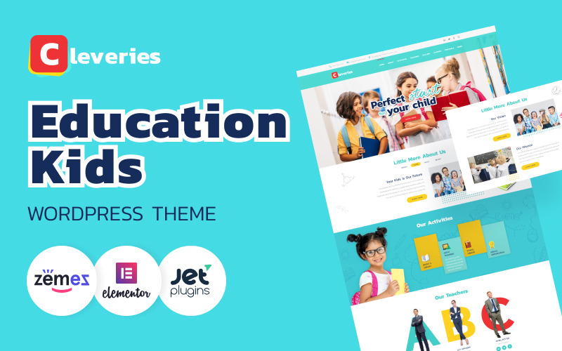 education kids wordpress elementor theme