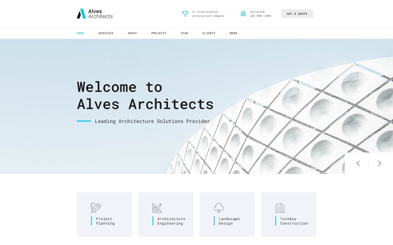 light architecture company html шаблон целевой страницы