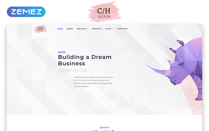 бизнес многостраничный html5 шаблон сайта