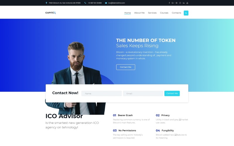ico маркетинг wordpress elementor тема