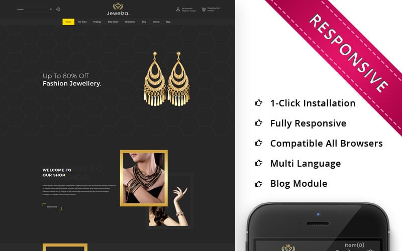шаблон ювелирного магазина opencart