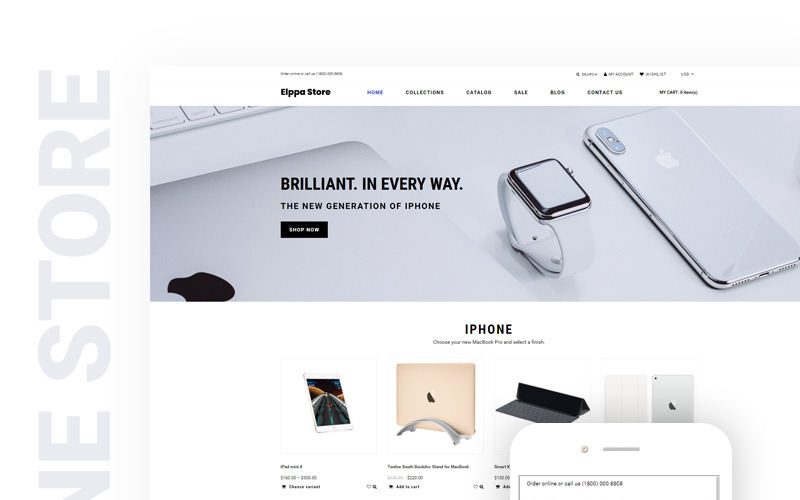 электроника и гаджеты clean shopify тема