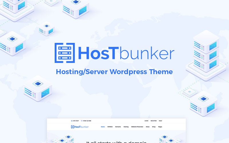 сервер + whmcs wordpress тема