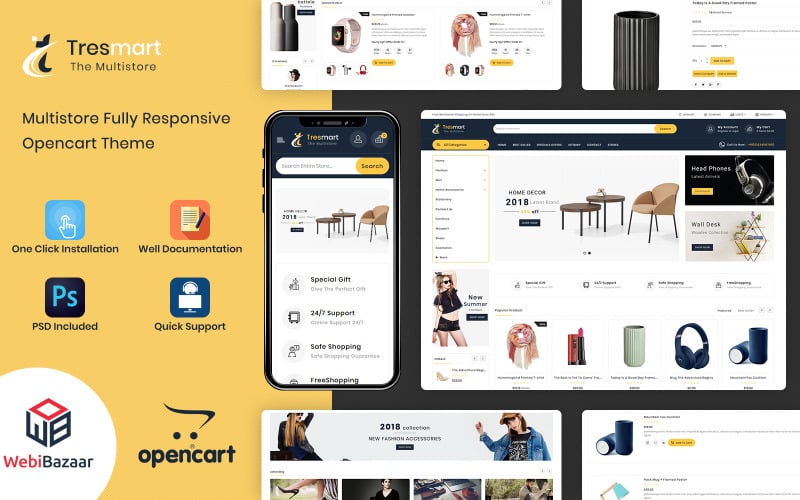 шаблон opencart торгового центра