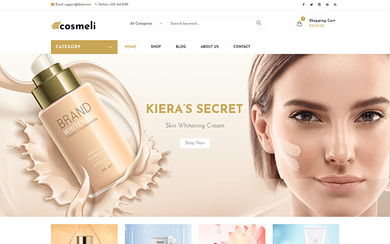 косметика и красота для wordpress. тема woocommerce