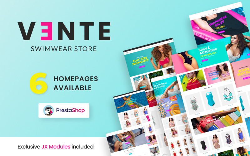 swimwear store clean bootstrap ecommerce prestashop theme